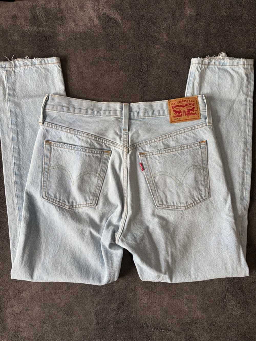 Levi's Light Blue High-Rise Straight Jeans